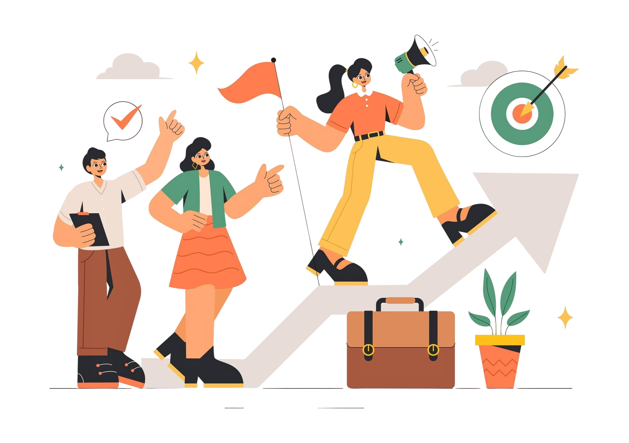 ilustracion-mujeres-lideres-negocios-mujer-lider-reuniones-centradas-crecimiento-profesional-victoria-logro-objetivos